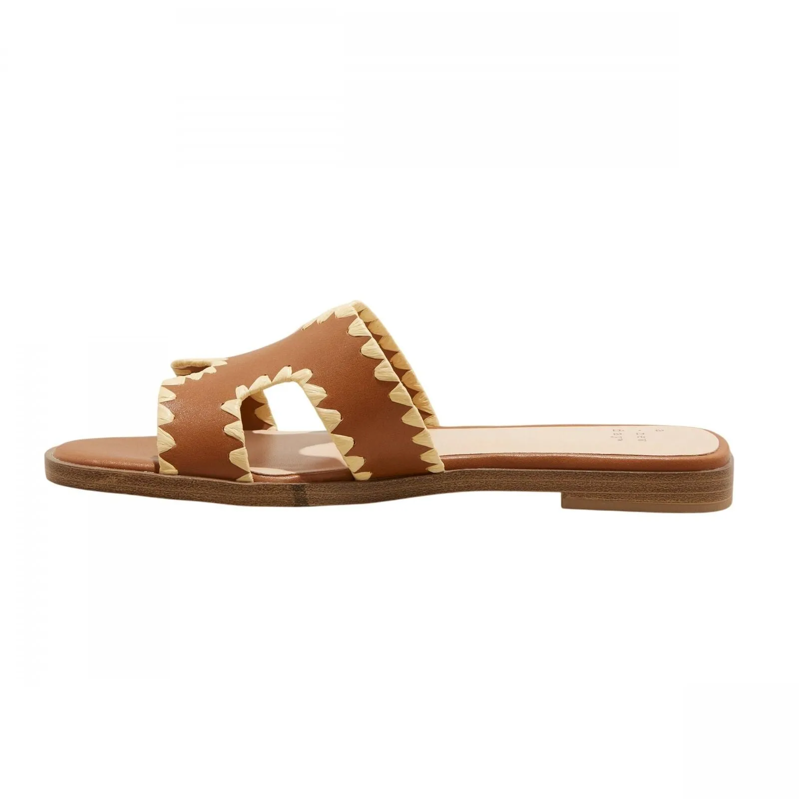 A New Day Womens Helena Whipstitch Slide Sandals 89885825 Tan Brown 8M