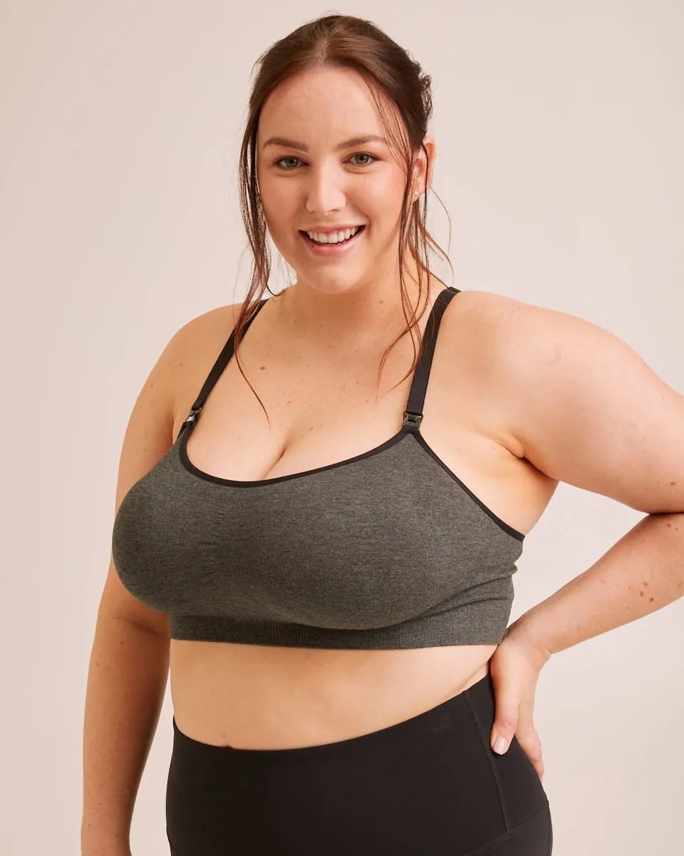 Active Seamfree Sports  Bra - Charcoal
