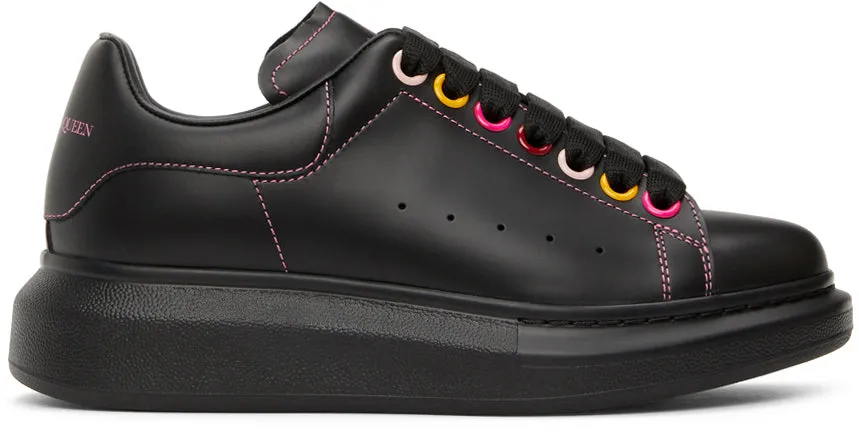 Alexander McQueen Black Rainbow Eyelets Oversized Sneakers