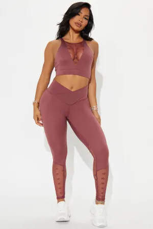 All Star Mesh Active Legging - Mauve