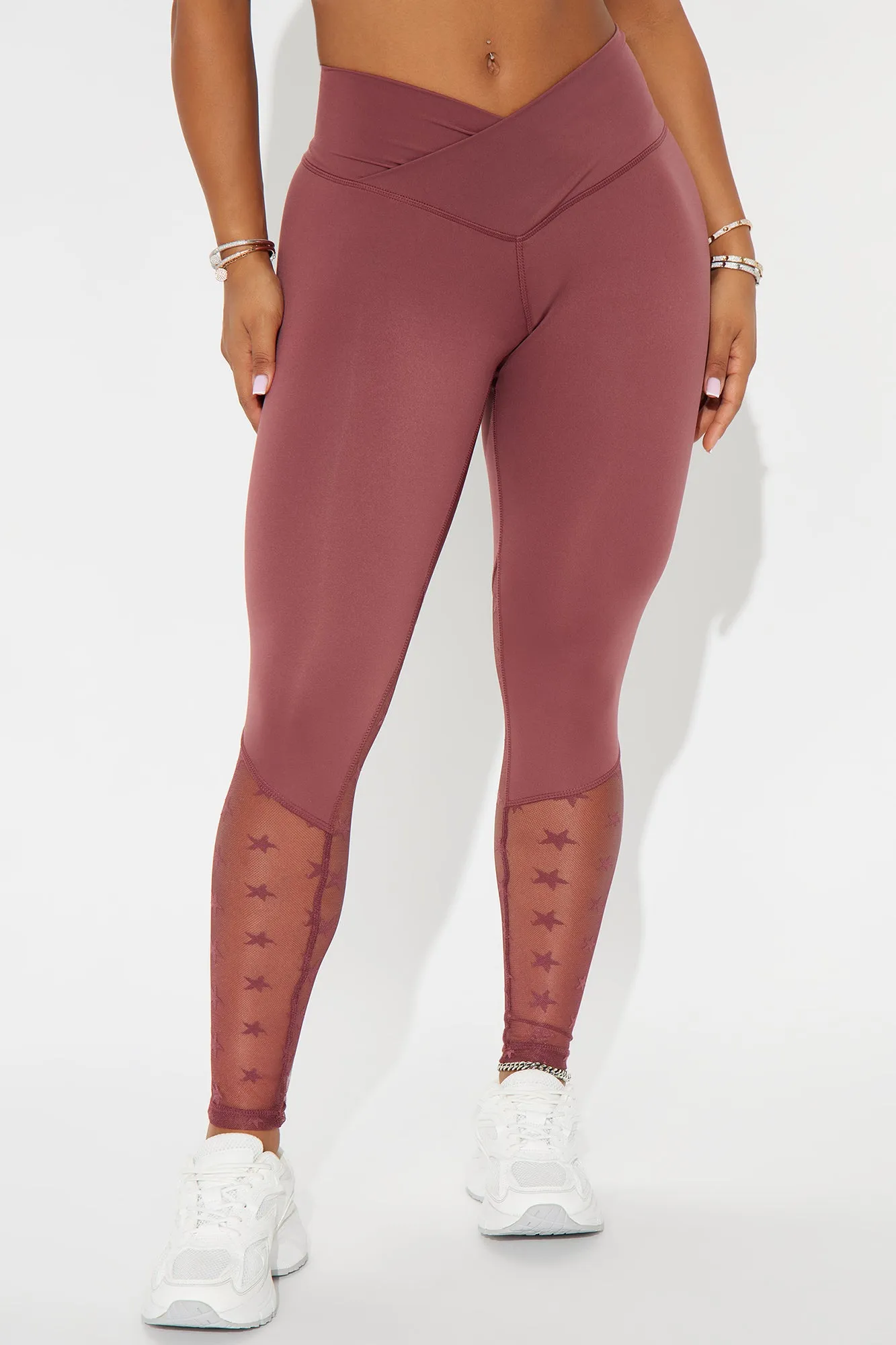 All Star Mesh Active Legging - Mauve