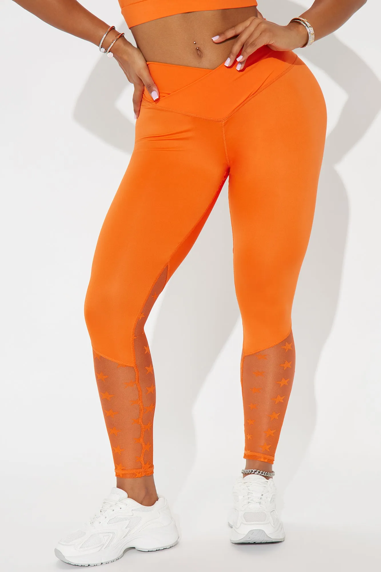 All Star Mesh Active Legging - Orange