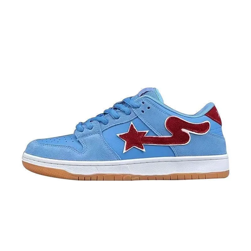 Amozae-Back To School Gifts Red Star Runners Sneakers