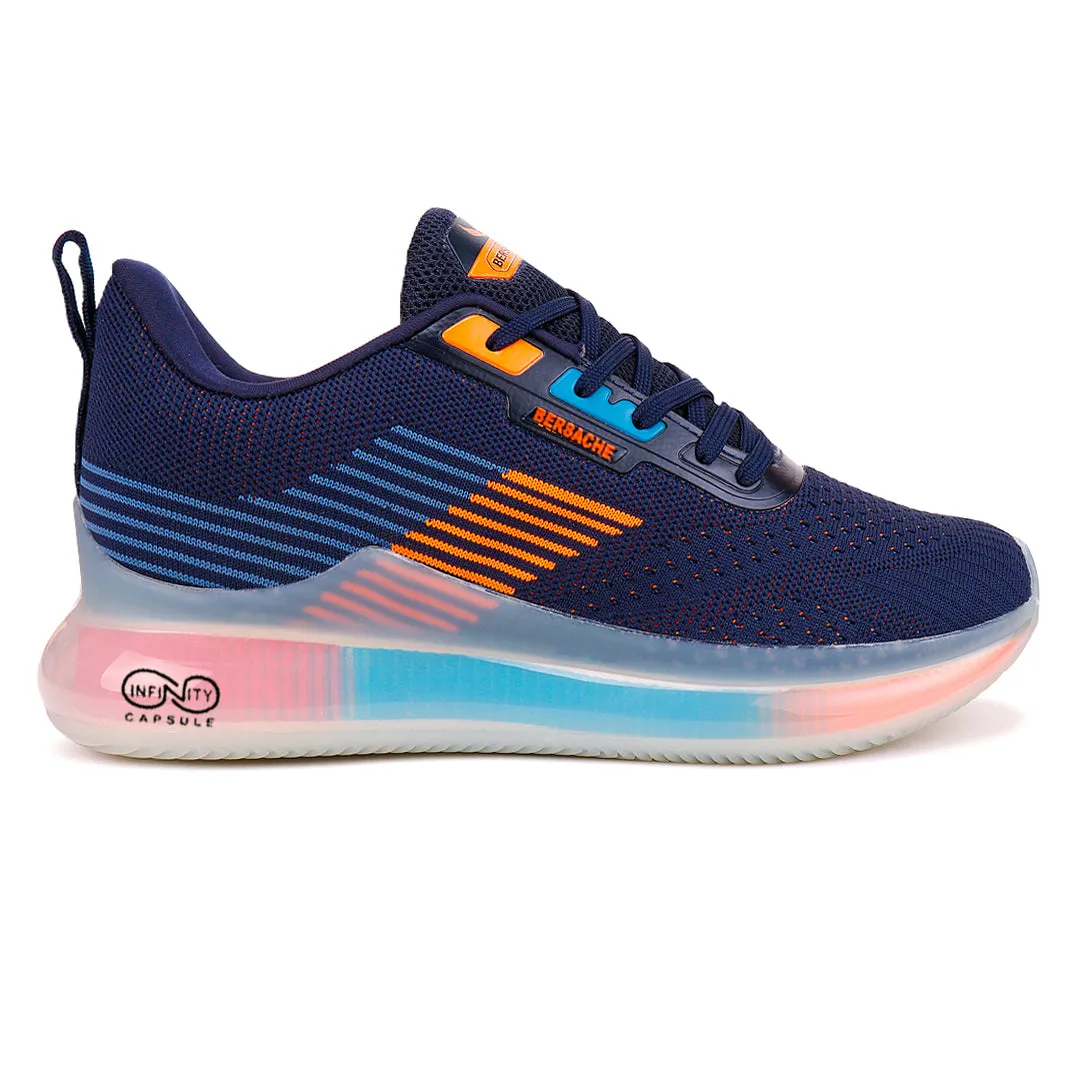 Bersache Lightweight Casual Sneaker Shoes For Men Blue-9028