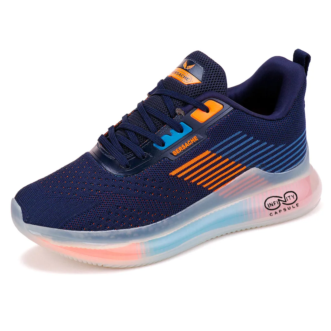 Bersache Lightweight Casual Sneaker Shoes For Men Blue-9028
