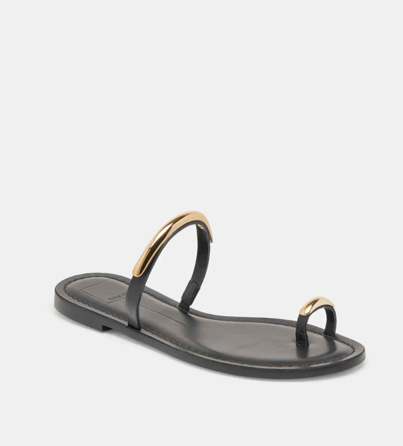 DVINK0 Wink Black Leather Footwear Slide