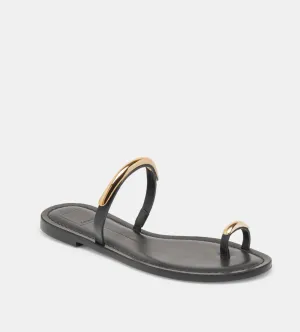 DVINK0 Wink Black Leather Footwear Slide
