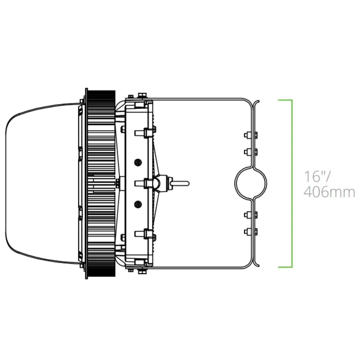 Flood Light and High Bay LED Light, 600 Watts, 98,750 Lumens, 4000K, Black Finish, 120/277V