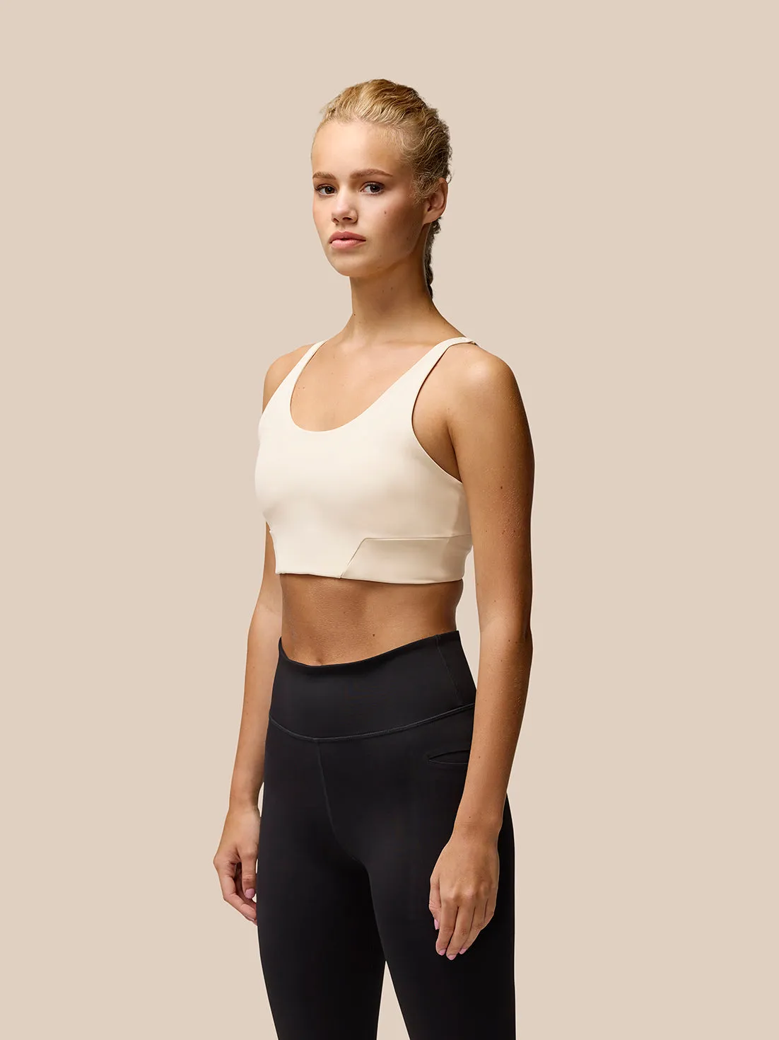 Flow Training Sports Bra - Beige