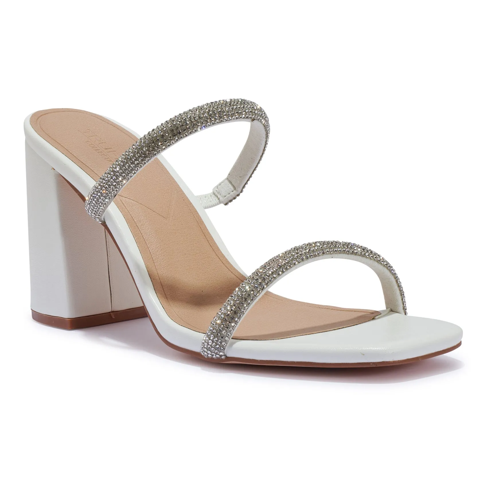 GARLAND9 BLOCK HEEL DIAMANTE STRAP SANDAL