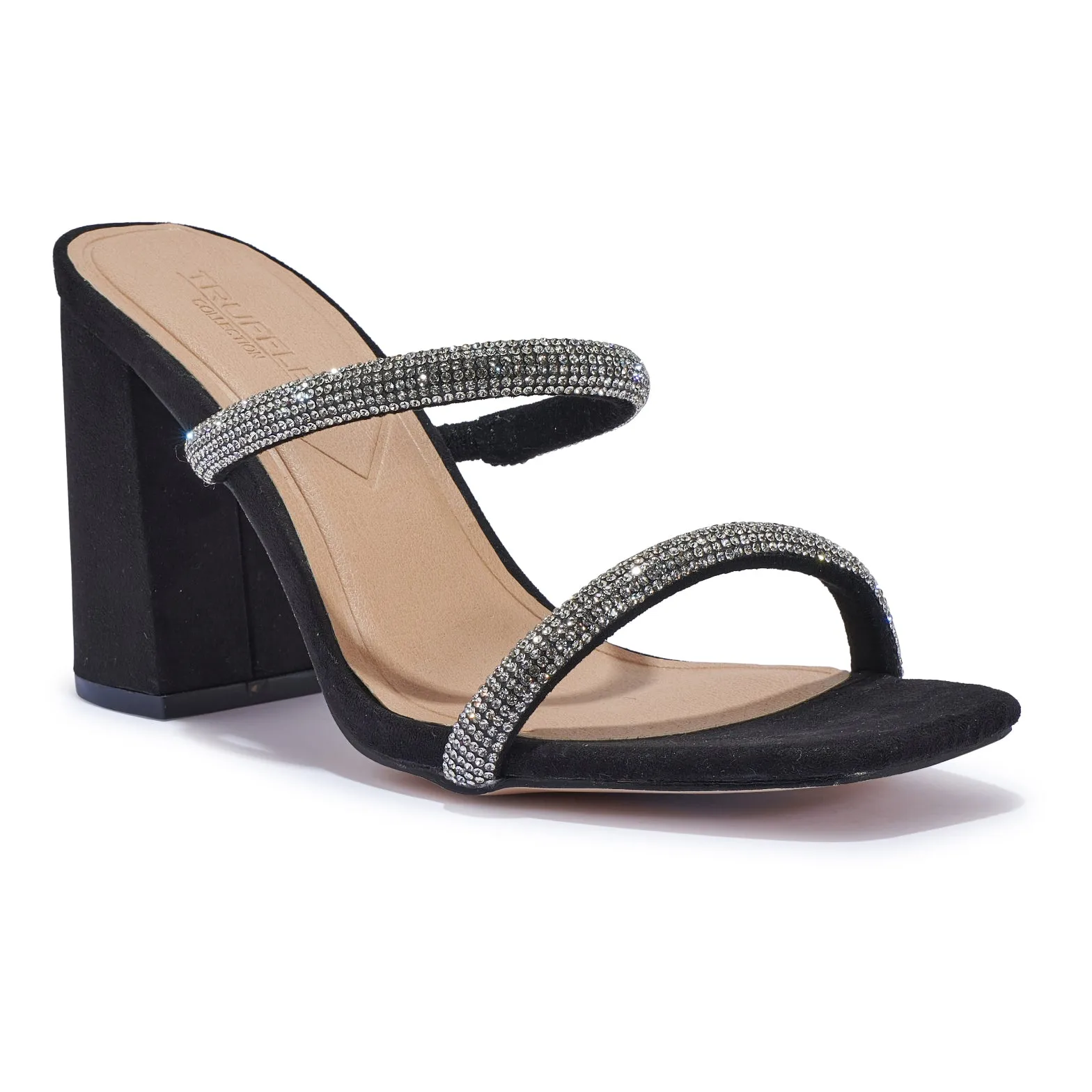 GARLAND9 BLOCK HEEL DIAMANTE STRAP SANDAL