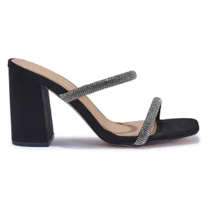 GARLAND9 BLOCK HEEL DIAMANTE STRAP SANDAL