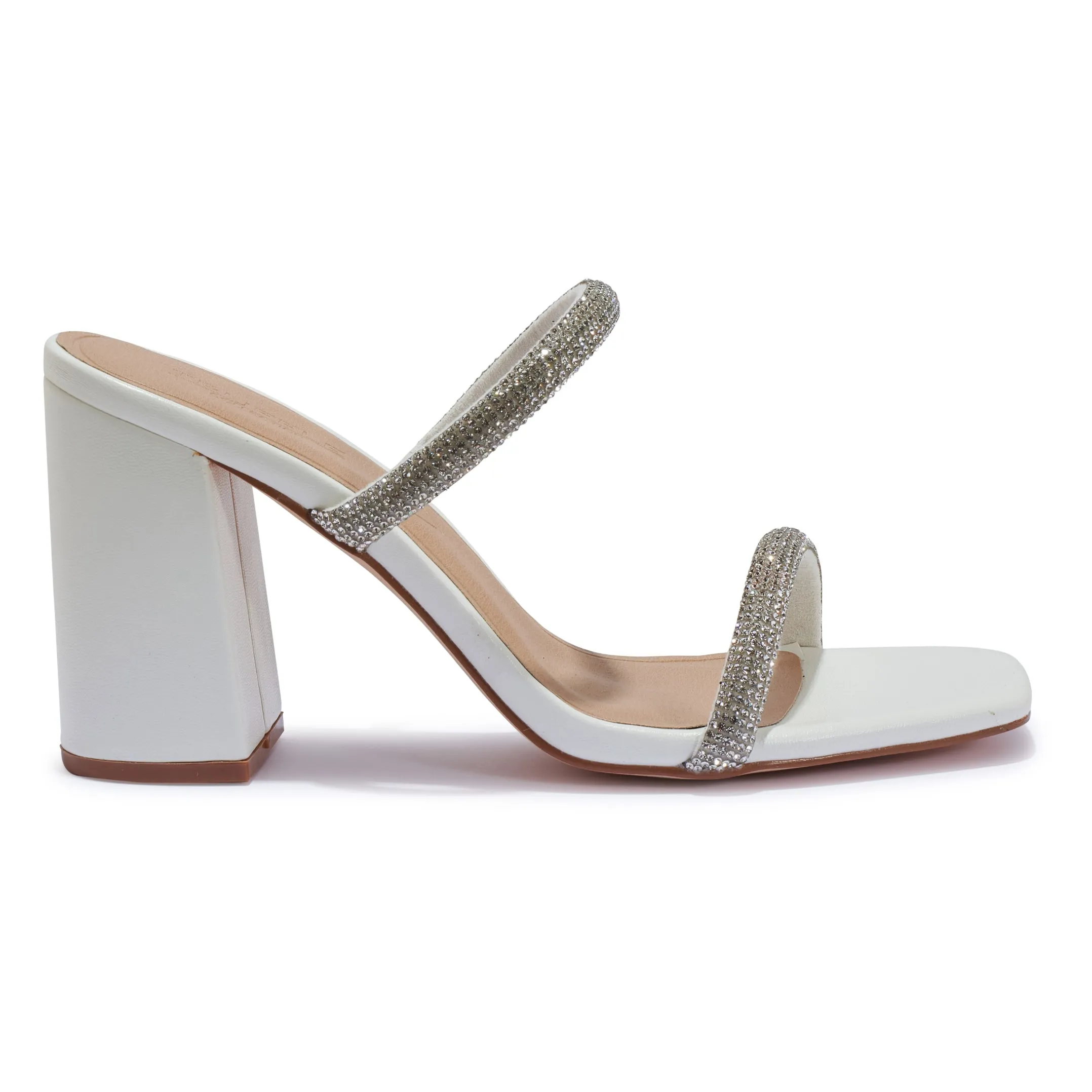 GARLAND9 BLOCK HEEL DIAMANTE STRAP SANDAL