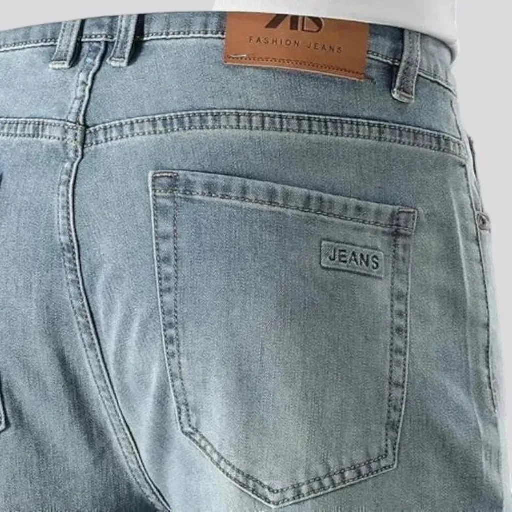High-waist straight jeans
 for men
