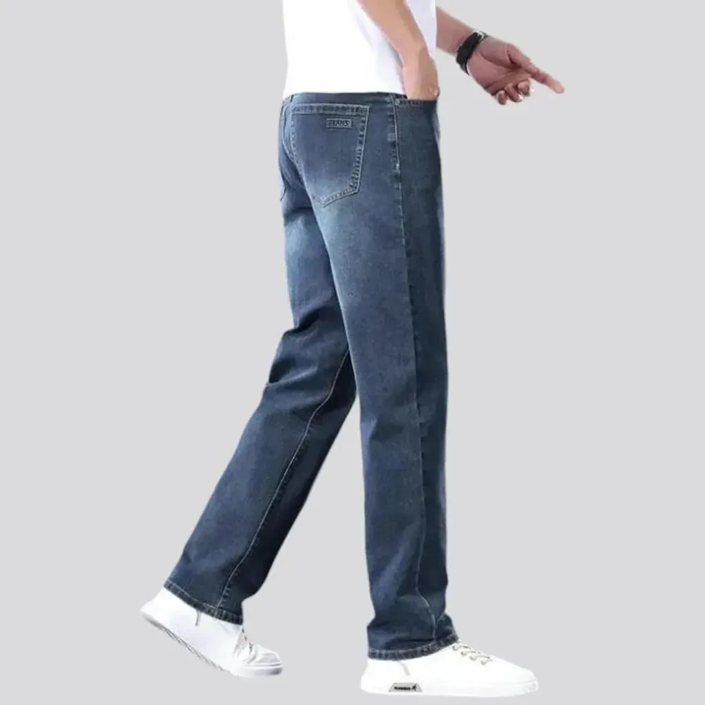 High-waist straight jeans
 for men