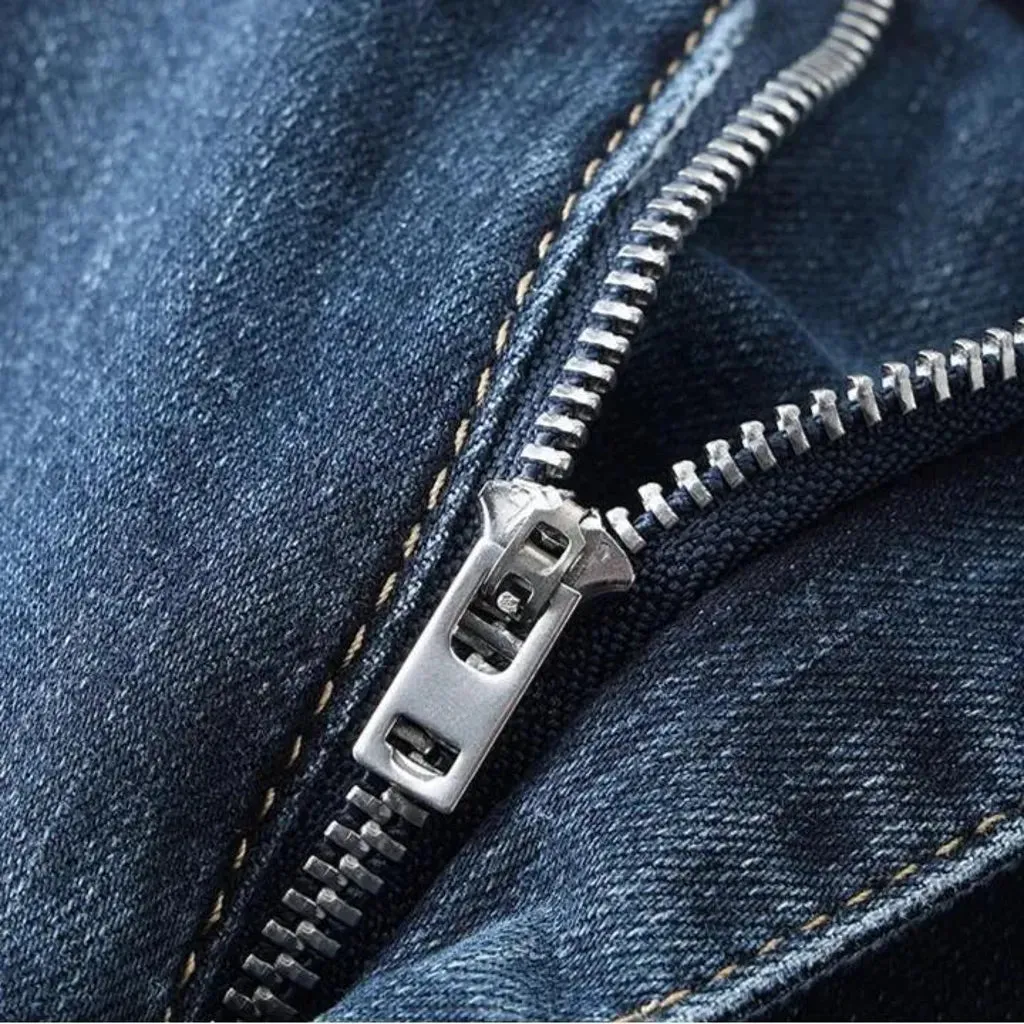 High-waist straight jeans
 for men