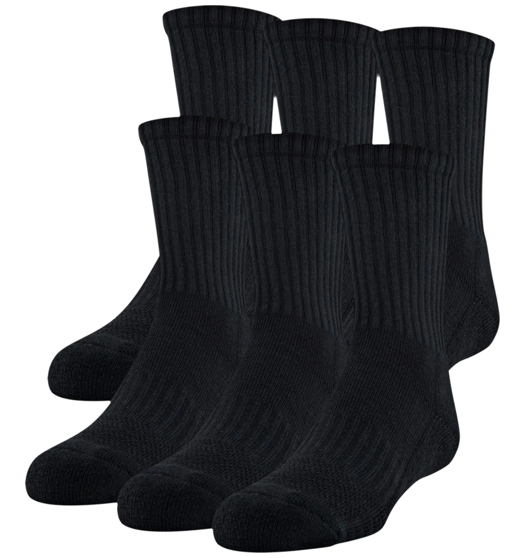 Kids' UA Training Cotton Crew 6-Pack Socks