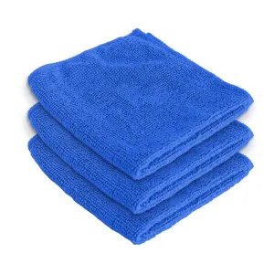 Kuber Industries Microber Cleaning Cloth (40cmX60cm) 400 GSM - Super Absorbent, Quick-Dry, Lint & Scratch Free | Multipurpose Wash Cloth for Kitchen, Window, Cars, SS Silverware | Blue(Pack of 3)