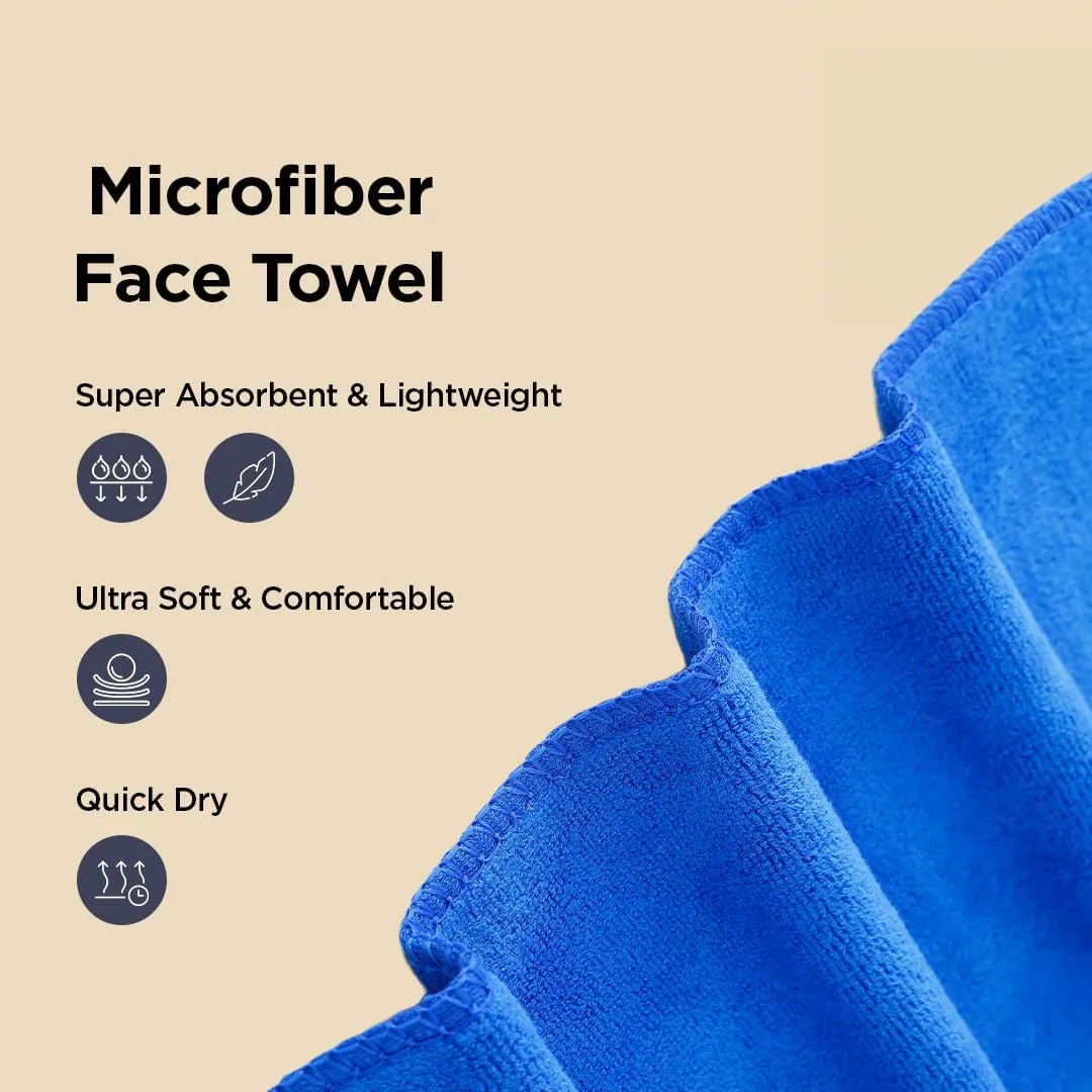 Kuber Industries Microber Cleaning Cloth (40cmX60cm) 400 GSM - Super Absorbent, Quick-Dry, Lint & Scratch Free | Multipurpose Wash Cloth for Kitchen, Window, Cars, SS Silverware | Blue(Pack of 3)
