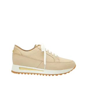 Leather sneakers in macaroon color