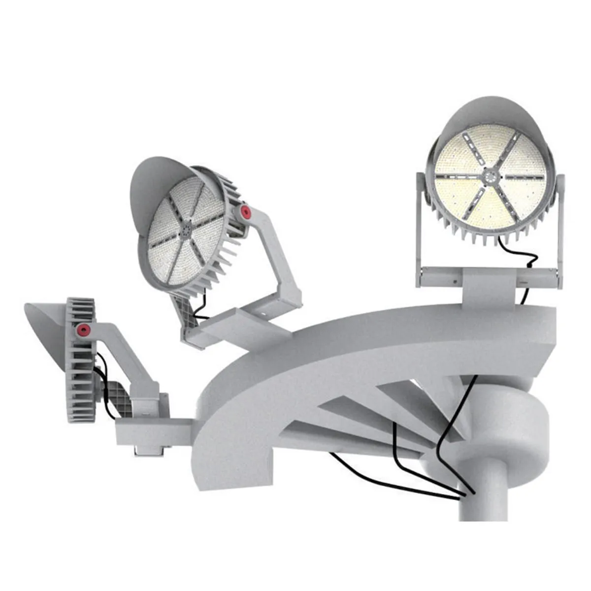 LED Sports Flood Light, 750 Watts, 105000 Lumens, 5000K, 120-277V, Trunnion Mount