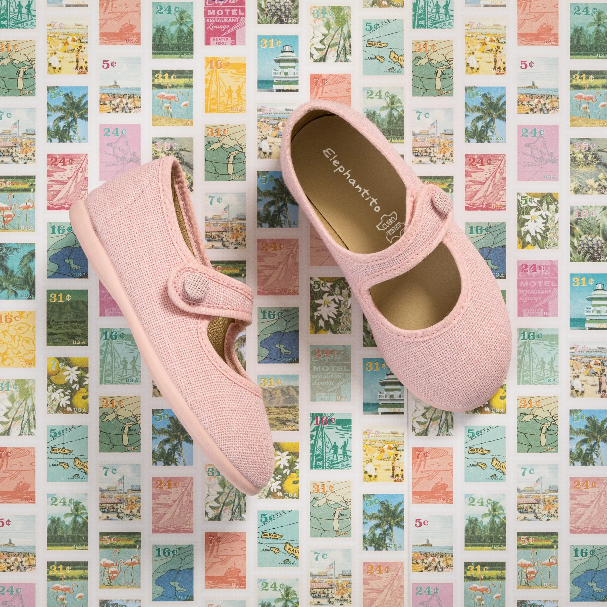 Linen Mary Jane Pink