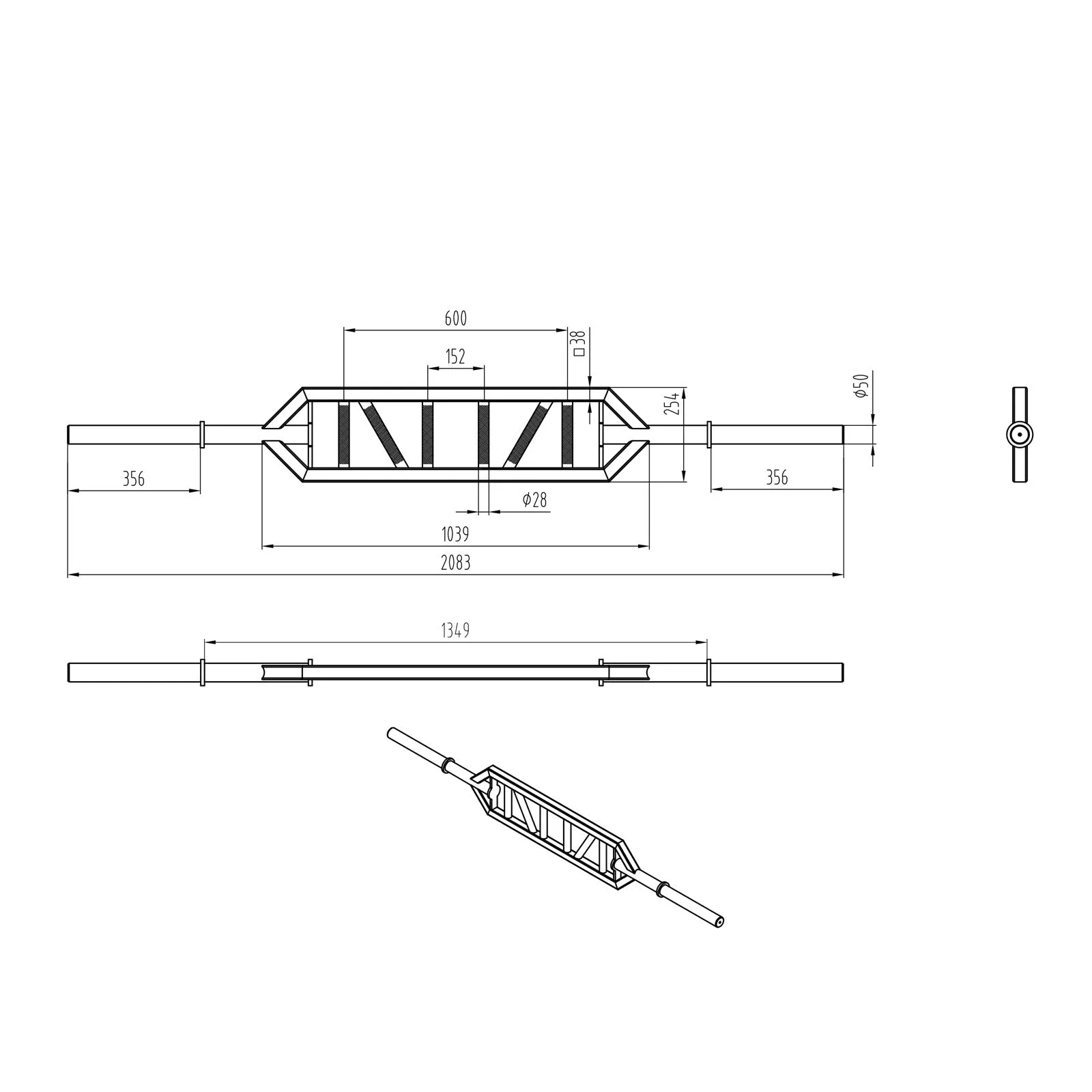 Primal Pro Series Olympic Swiss Bar