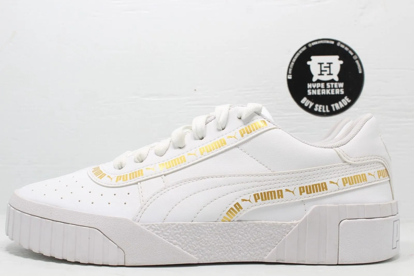 Puma Cali Taping Jr White Gold Size 7