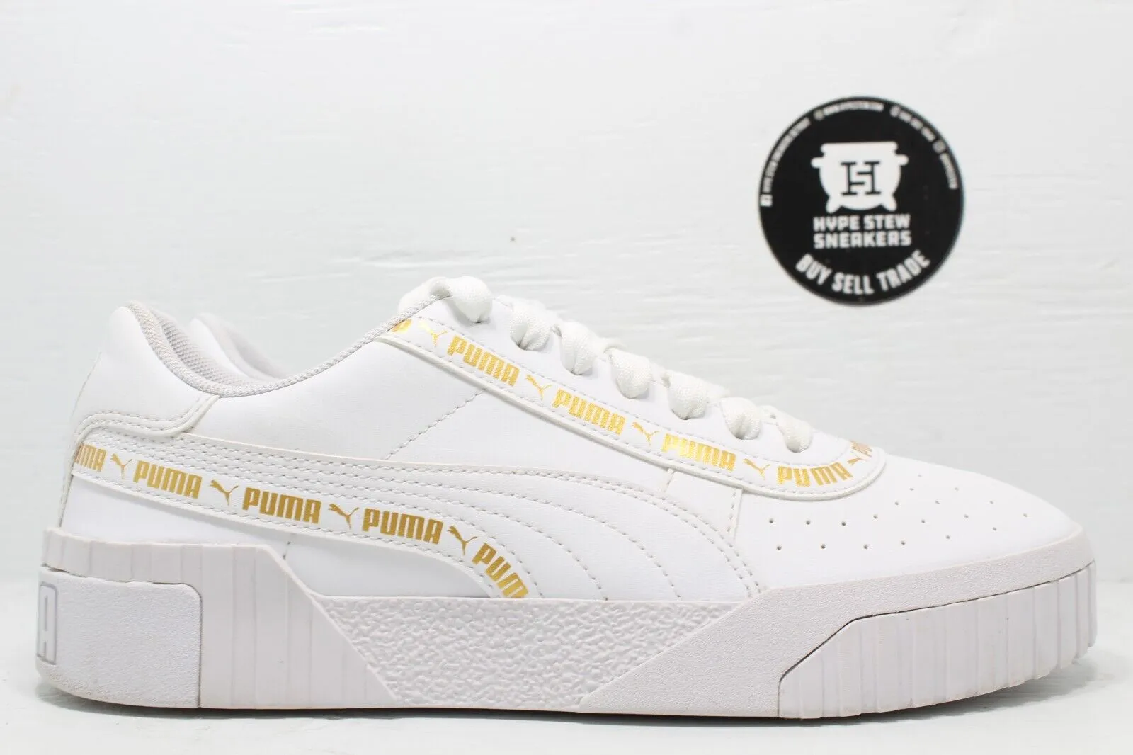 Puma Cali Taping Jr White Gold Size 7