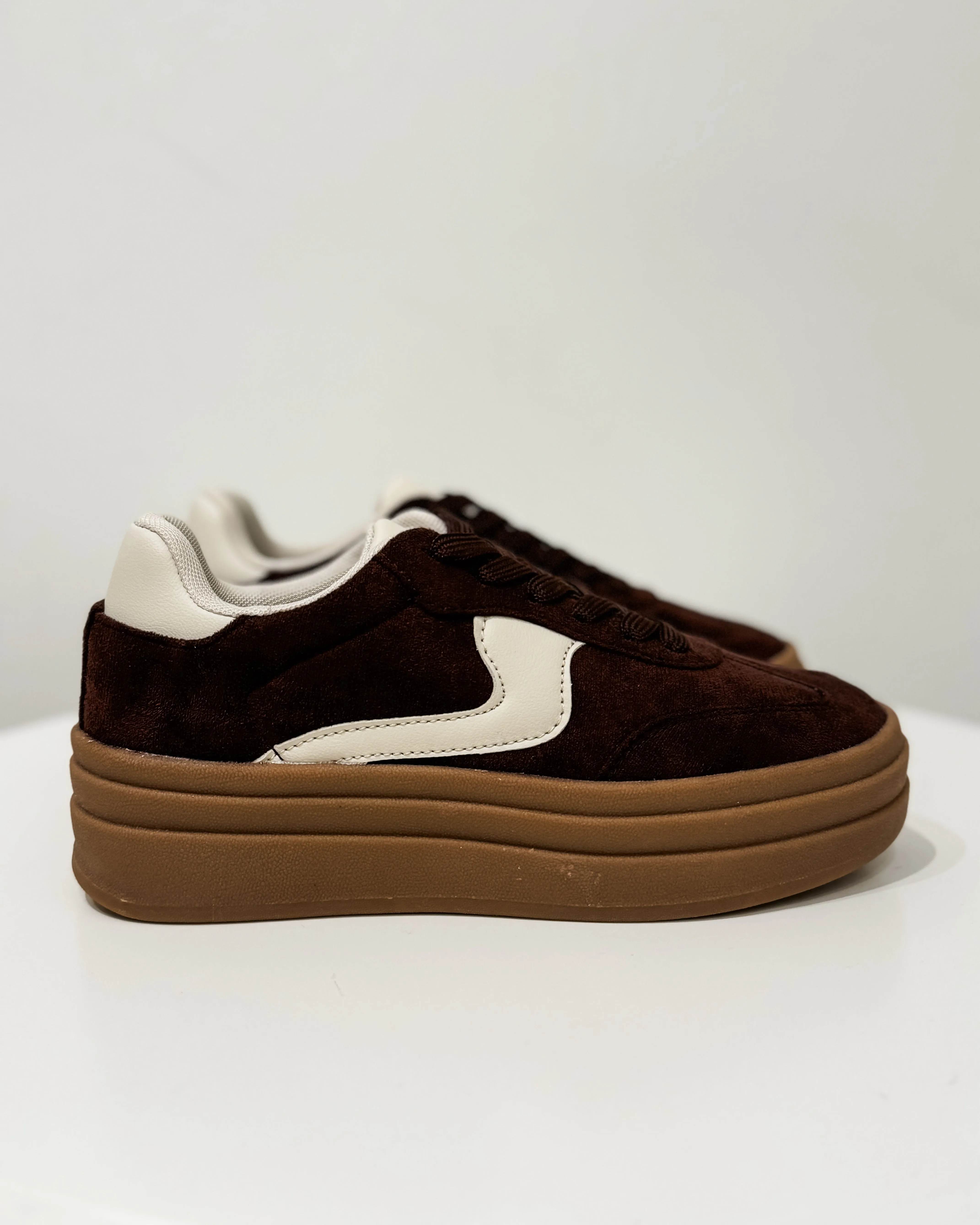 Shelby Platform Sneaker, Brown