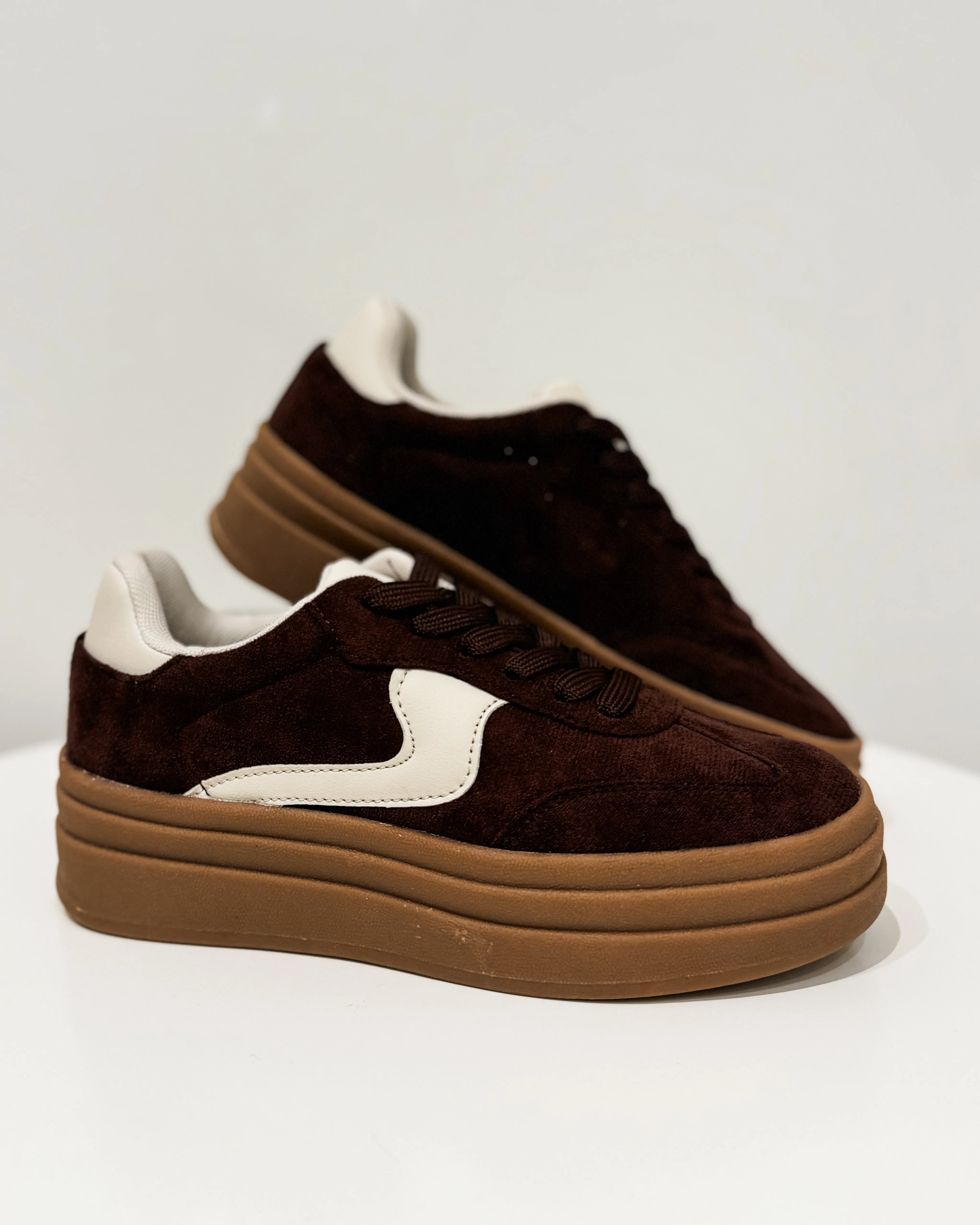 Shelby Platform Sneaker, Brown
