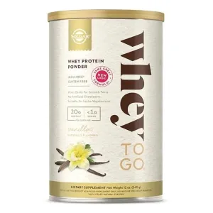 Solgar Whey To Go Nat Vanilla Bean Flavor Protein Powder 12oz 3667