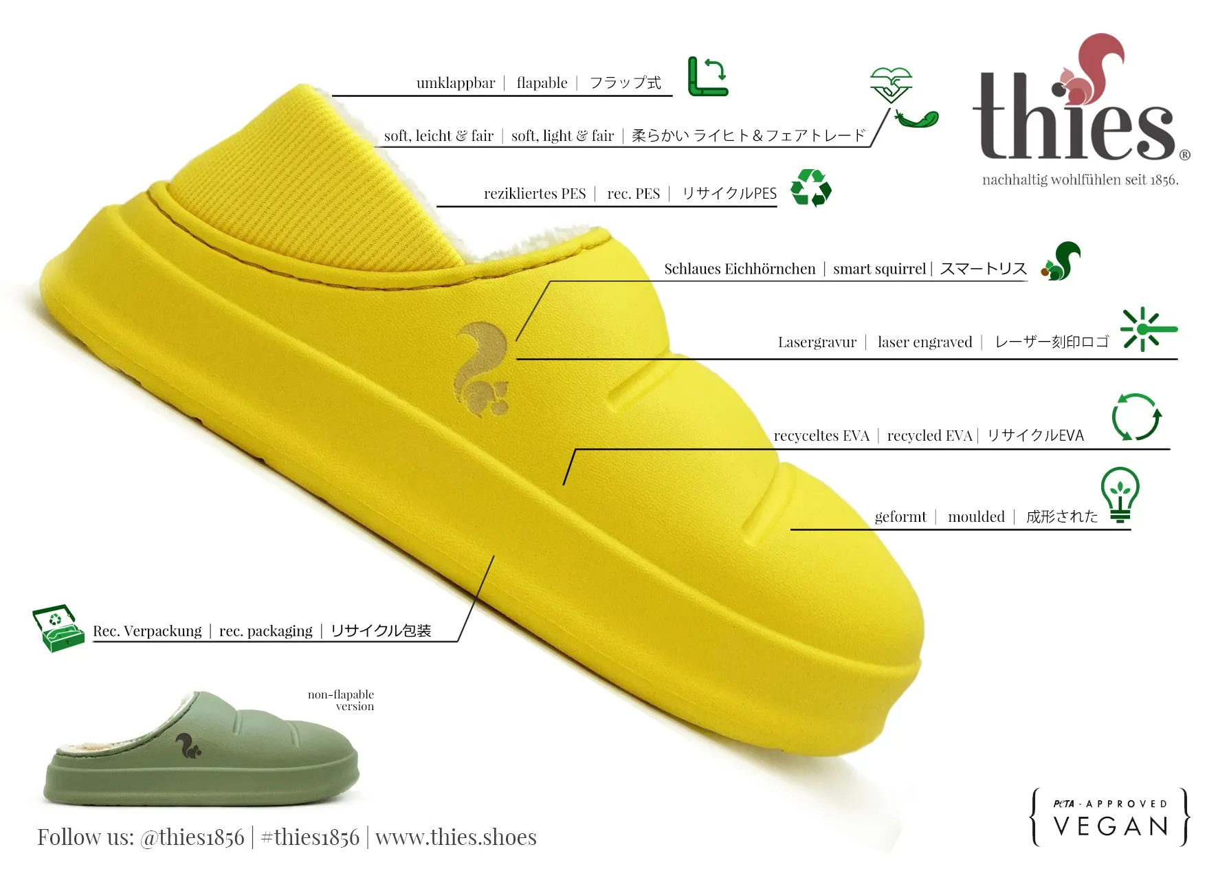 thies 1856 ® Fluffy Puffy Clog cream