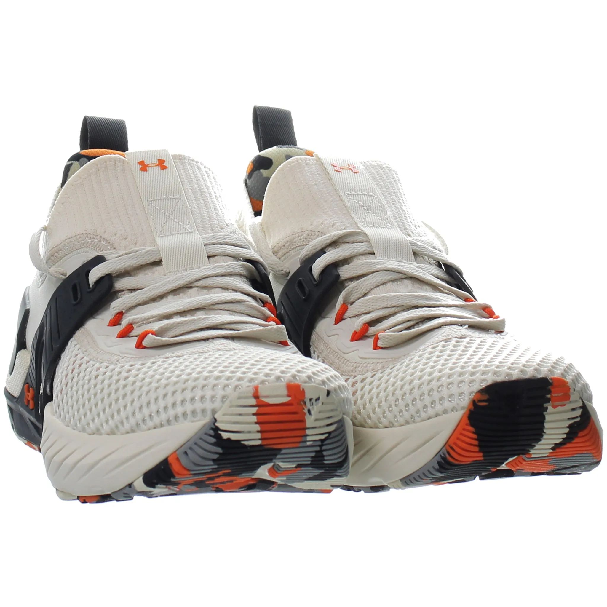Under Armour Project Rock 4 Marble Mens Beige Trainers