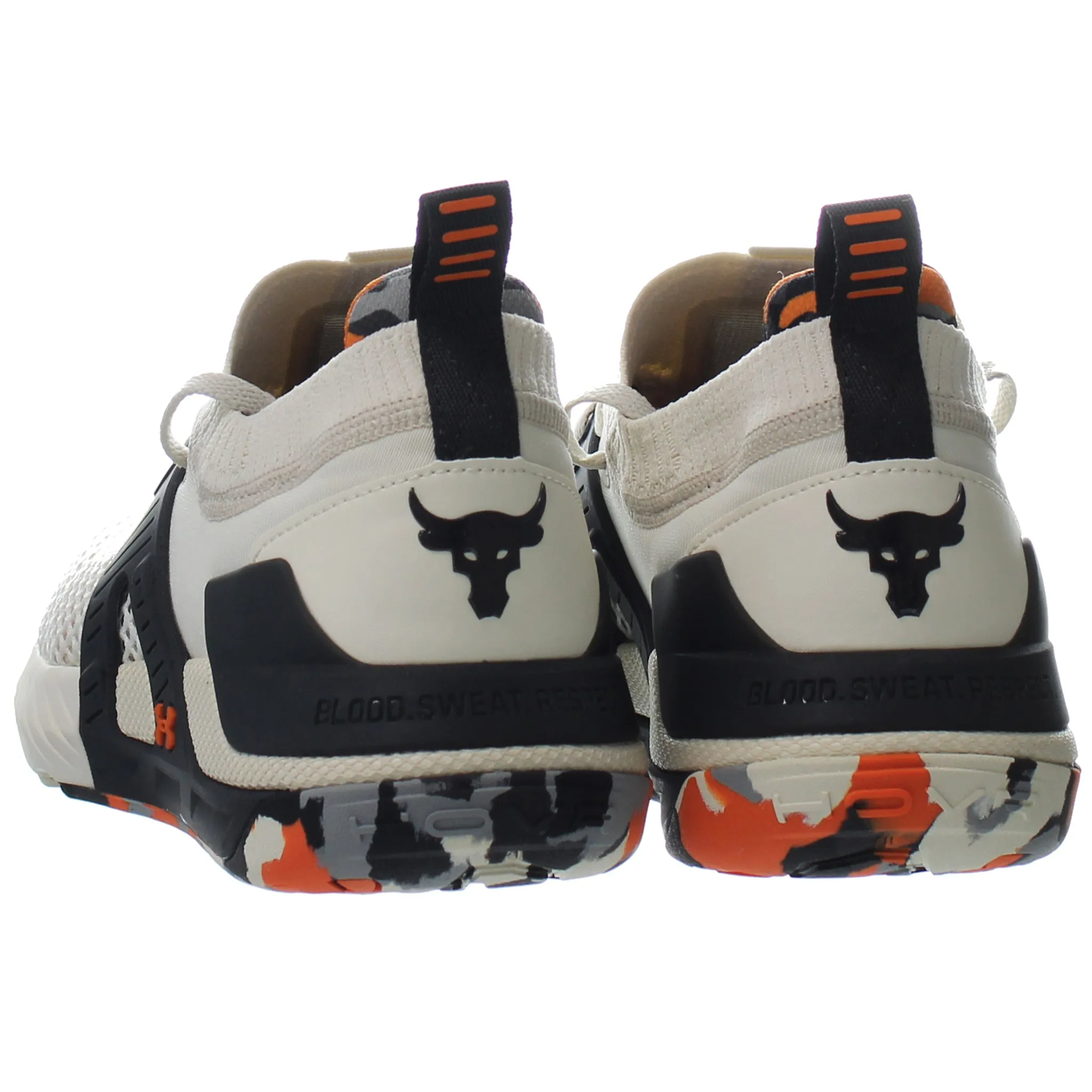 Under Armour Project Rock 4 Marble Mens Beige Trainers
