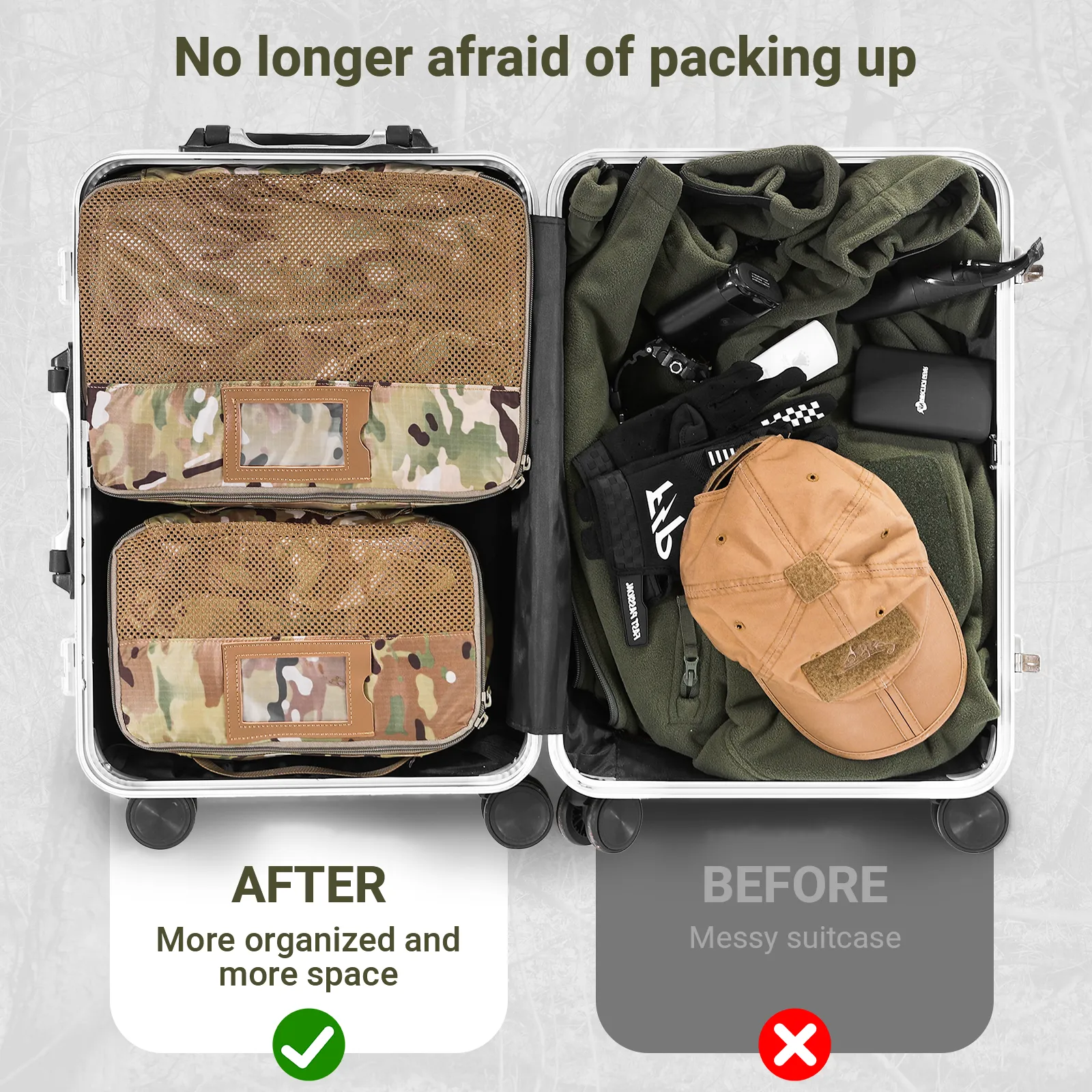 VOTAGOO® Tactical Packing Cubes 6 Packs