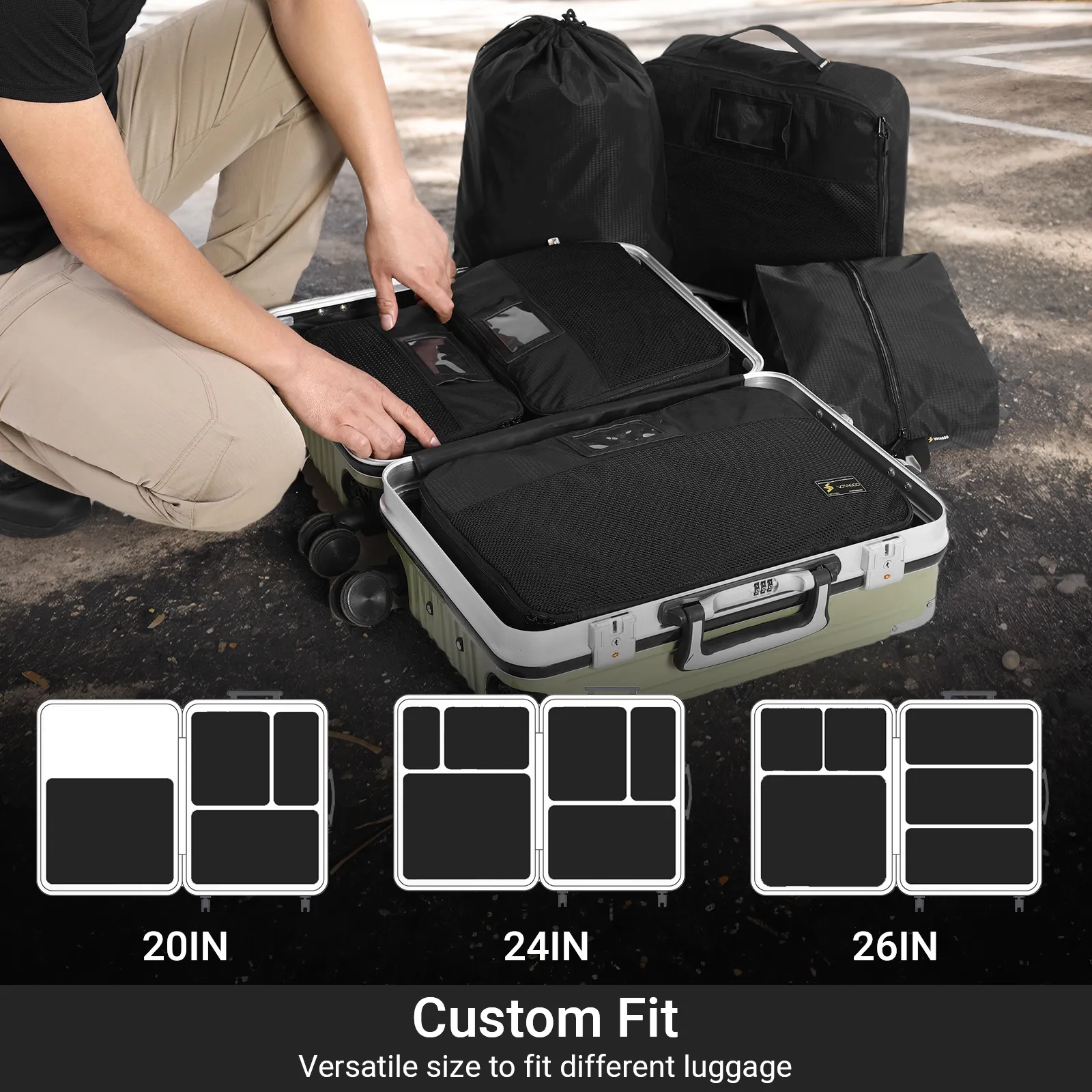 VOTAGOO® Tactical Packing Cubes 6 Packs