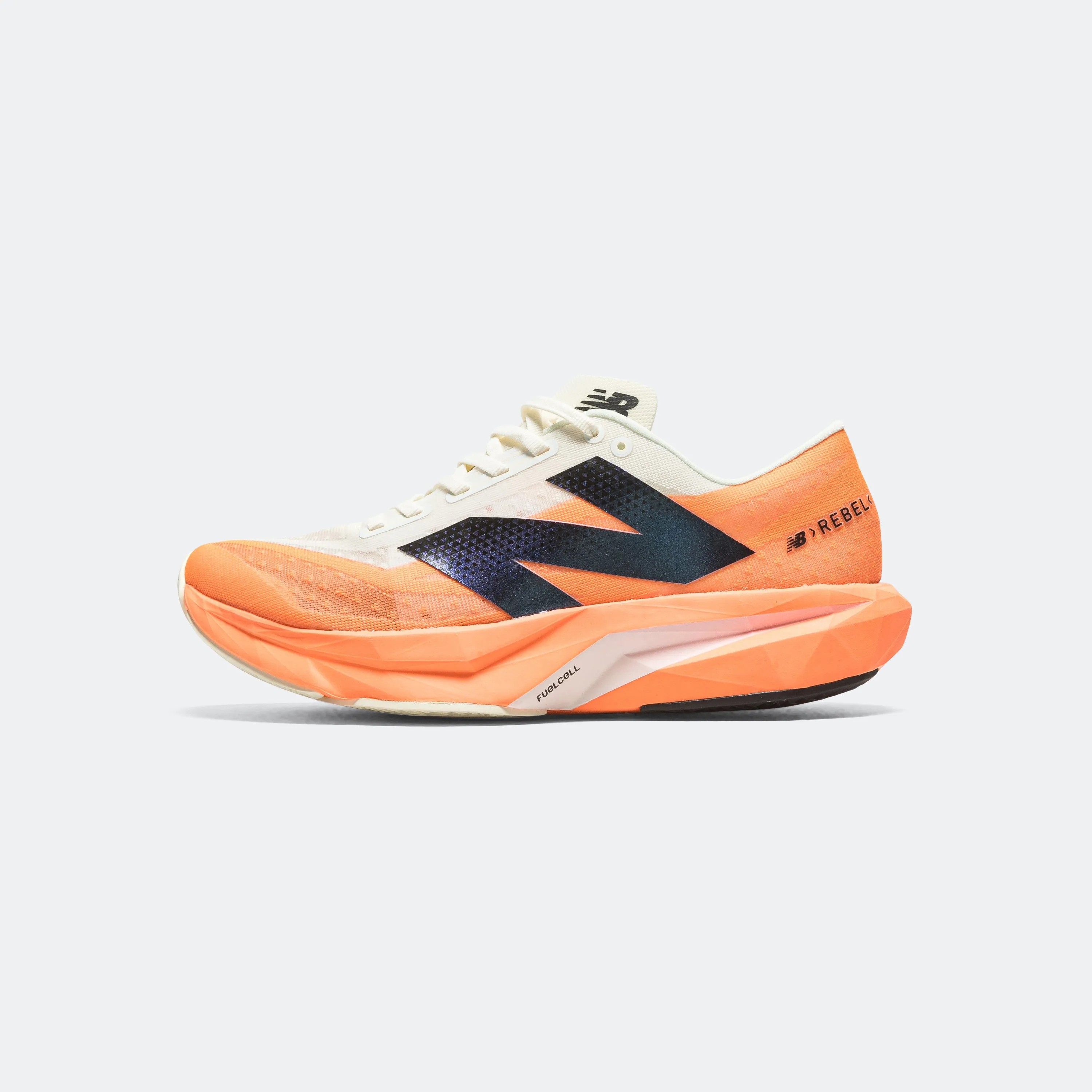 Womens FuelCell Rebel v4 - Hot Mango/Angora-Black